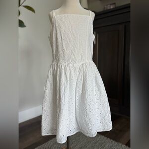 Art Class Girls XL White Eyelet Kids Dress